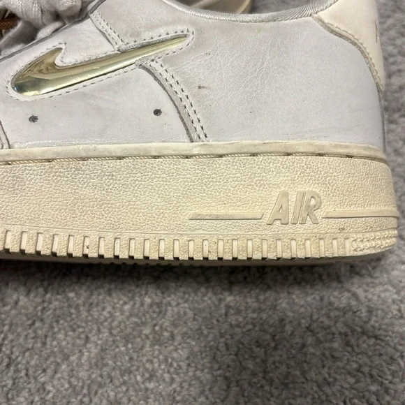Nike WMNS Air Force 1 '07 Premium LX Cream and Gold Sneakers - Picture 5 of 10